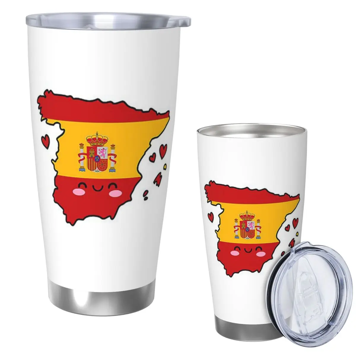 Spain Flag Map Smile With Love Stainless Steel Tumbler Vacuum Insulated Mug Thermal Cold Cups Straw With Lid 20oz
Spain Flag Map Smile With Love Stainless Steel Tumbler Vacuum Insulated Mug Thermal Cold Cups Straw With Lid 20oz