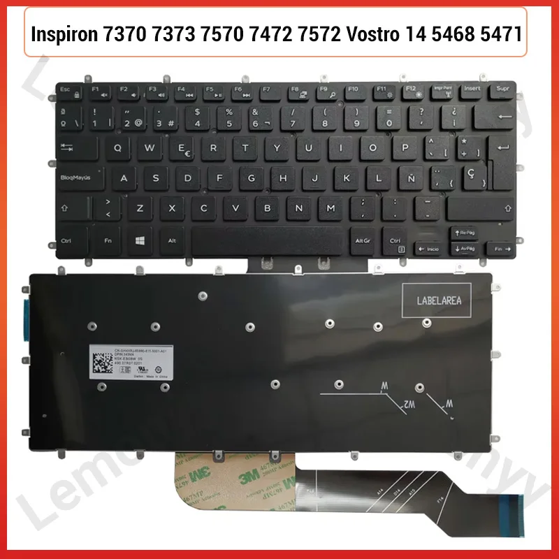 Russain/US/Spanish laptop Keyboard For DELL Inspiron 7370 7373 7570 7472 7572 Vostro 14 5468 5471 Latitude 13 2 IN 1 3379 3490
Russain/US/Spanish laptop Keyboard For DELL Inspiron 7370 7373 7570 7472 7572 Vostro 14 5468 5471 Latitude 13 2 IN 1 3379 3490