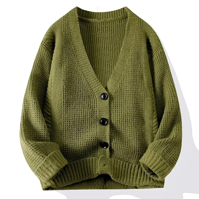 2025 Autumn and Winter New Men's Cardigan V-neck Fashion Sweater with Thick Long Sleeves Outside Men's Comfortable Warm Sweater
2025 Autumn and Winter New Men's Cardigan V-neck Fashion Sweater with Thick Long Sleeves Outside Men's Comfortable Warm Sweater