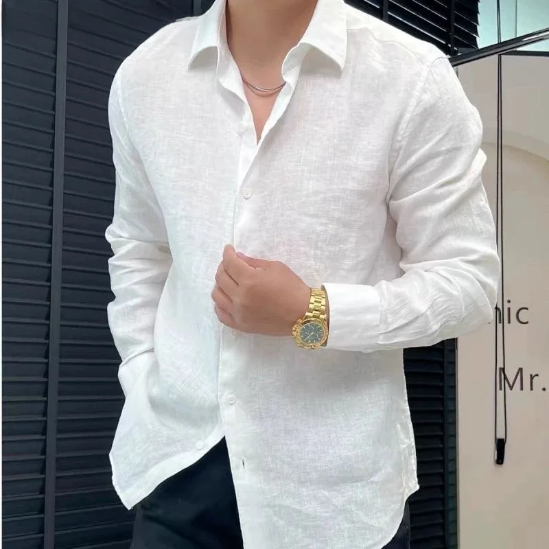 Men's Long Sleeve Pure Color Shirt Casual Fashion Urban Style Standard Fit Linen Material Spring Autumn Popular Drape Collar ...
Men's Long Sleeve Pure Color Shirt Casual Fashion Urban Style Standard Fit Linen Material Spring Autumn Popular Drape Collar ...