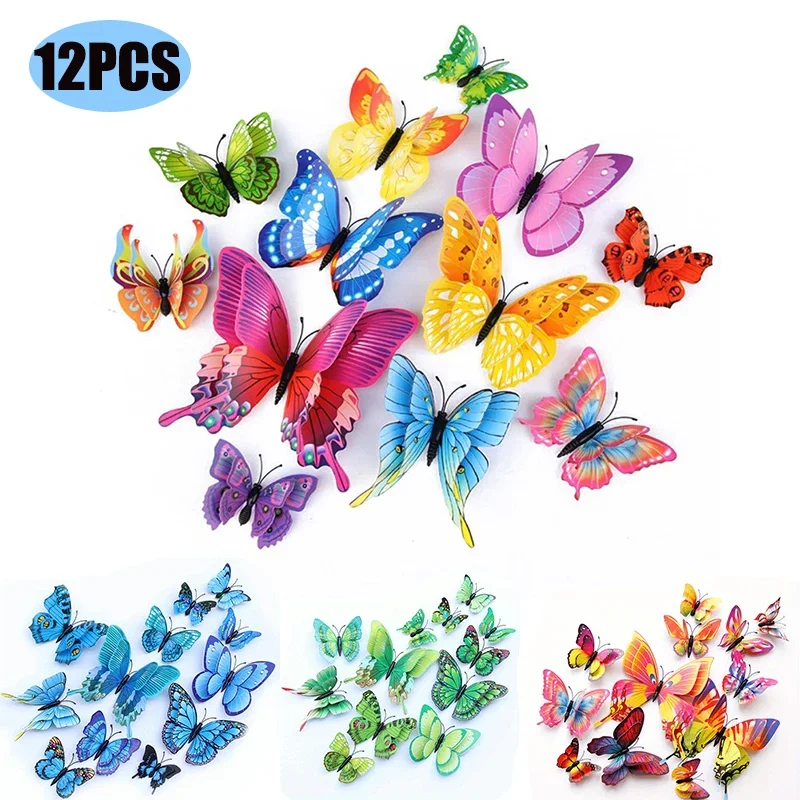 12pcs 3D Double Layer Butterflies Wall Stickers Living Room Decor Wedding Kids Room Decoration DIY Wall Art Magnet Stickers
12pcs 3D Double Layer Butterflies Wall Stickers Living Room Decor Wedding Kids Room Decoration DIY Wall Art Magnet Stickers