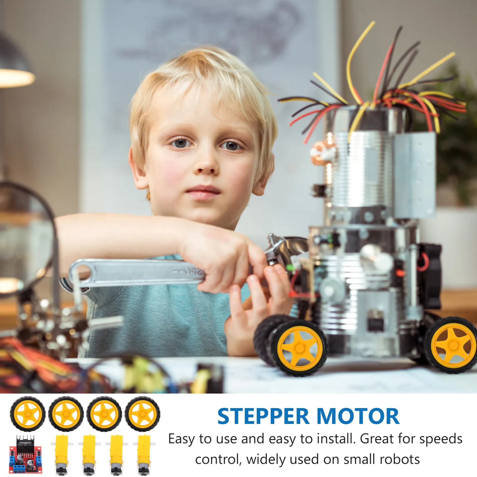 Модуль приводного устройства с высокопроизводительным фильтрующим конденсатором, защитой от обратного тока и регулировкой скорости для шаговых двигателей малых роботов
Модуль приводного устройства с высокопроизводительным фильтрующим конденсатором, защитой от обратного тока и регулировкой скорости для шаговых двигателей малых роботов