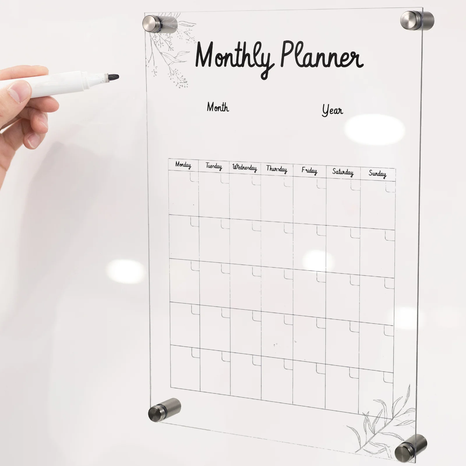 1 Set Wall Mounted Acrylic Memo Transparent Erasable Message Sign Hanging Planning For Home Office Cafe Decorative Use
1 Set Wall Mounted Acrylic Memo Transparent Erasable Message Sign Hanging Planning For Home Office Cafe Decorative Use