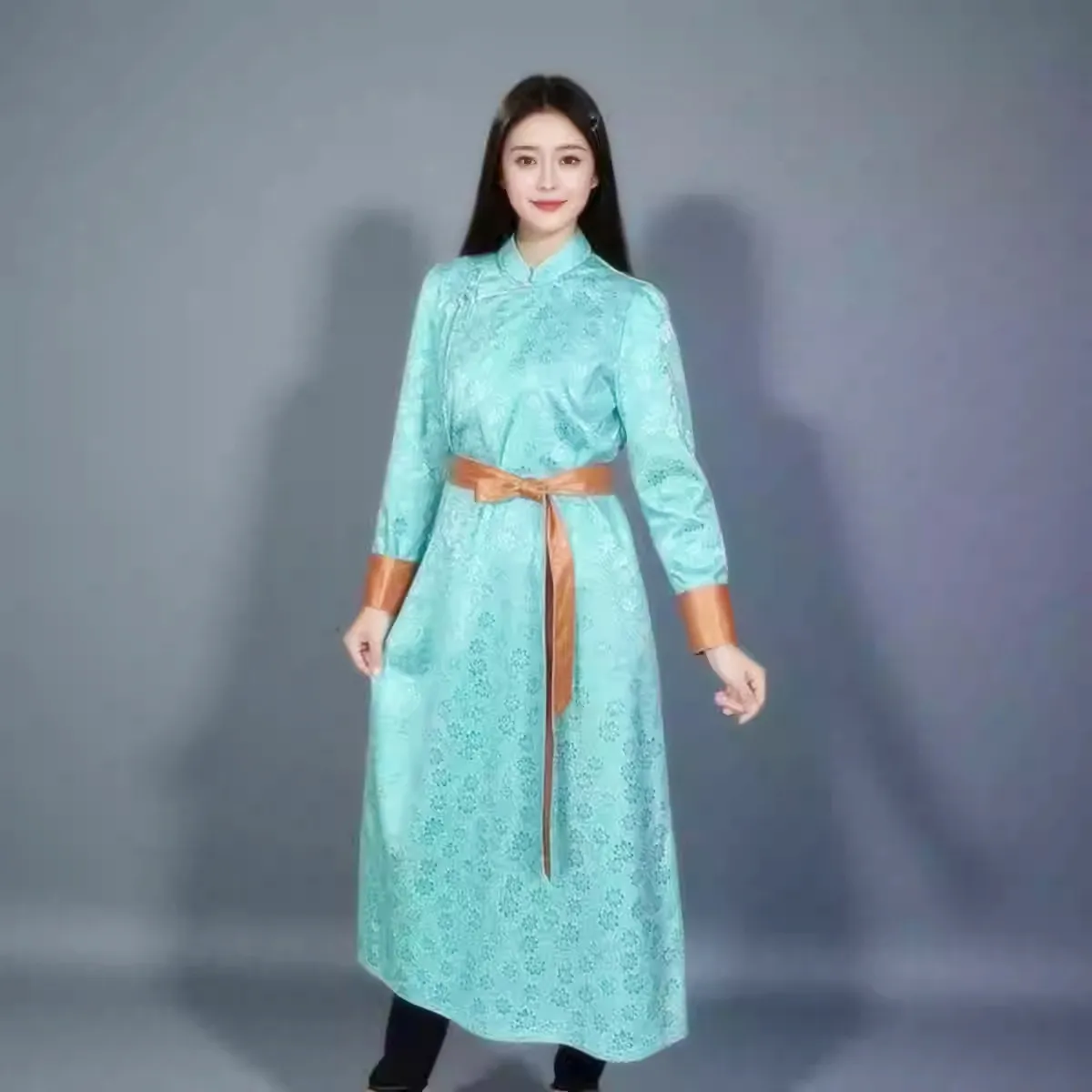 Mongolia Popular Clothing Women's Handmade Buckle Mongolian Elements Retro Robe for Wearing Girl Base Casual Daily Dress TP006
Mongolia Popular Clothing Women's Handmade Buckle Mongolian Elements Retro Robe for Wearing Girl Base Casual Daily Dress TP006