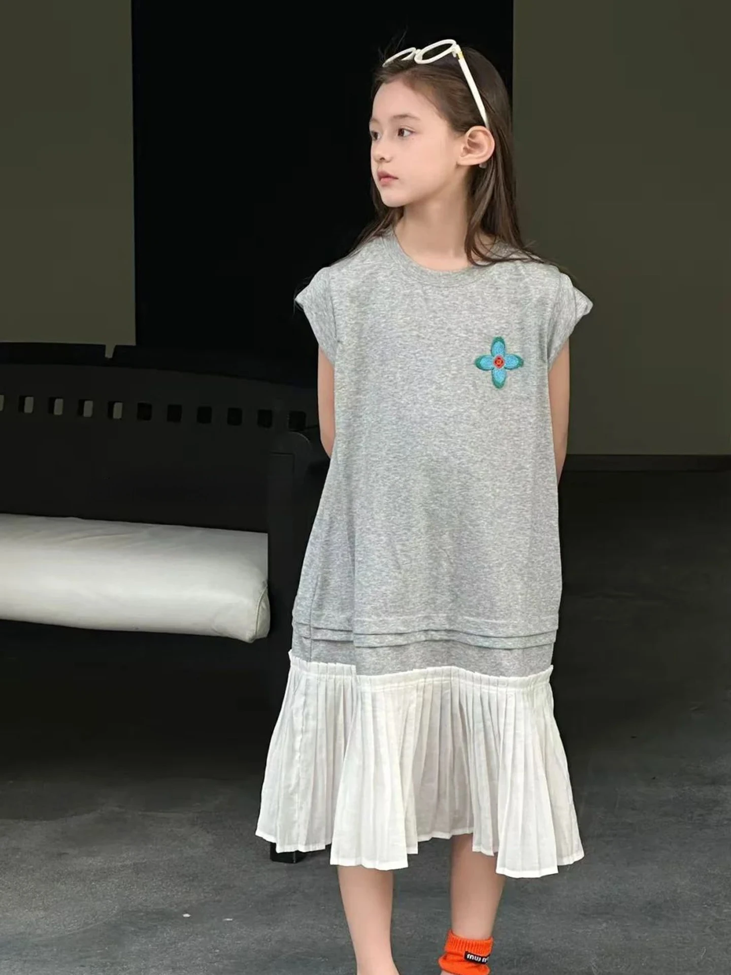 Girls Casual round Neck Dress Color Block Summer Fashion Midi Skirt Children's Clothing Soft Medium Elasticity Non-Stretch
Girls Casual round Neck Dress Color Block Summer Fashion Midi Skirt Children's Clothing Soft Medium Elasticity Non-Stretch