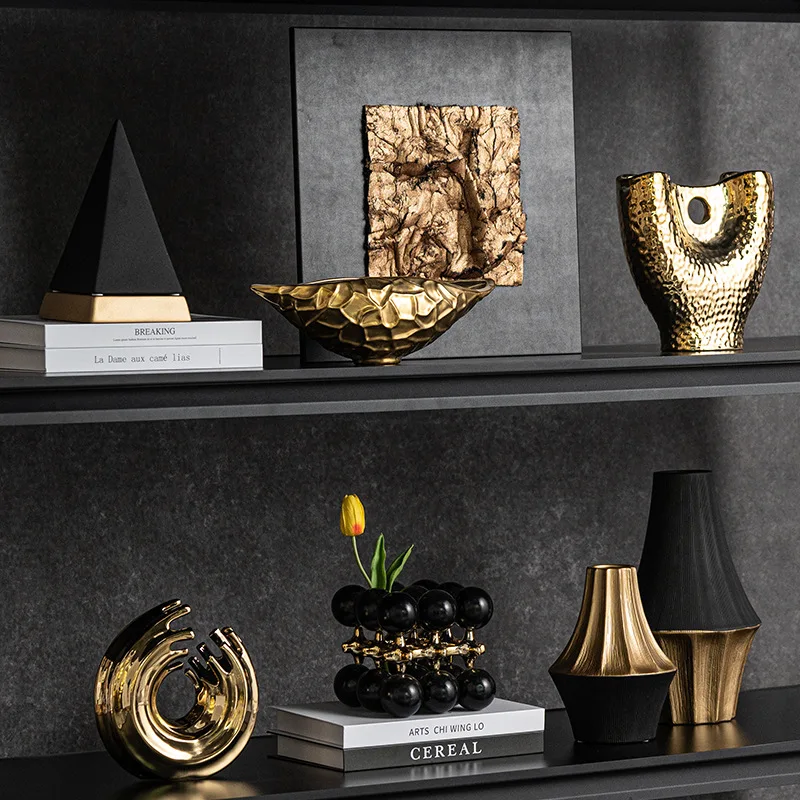 PYH high-grade light luxury gold geometric artwork ornament living room wine cabinet open grid bookshelf
PYH high-grade light luxury gold geometric artwork ornament living room wine cabinet open grid bookshelf