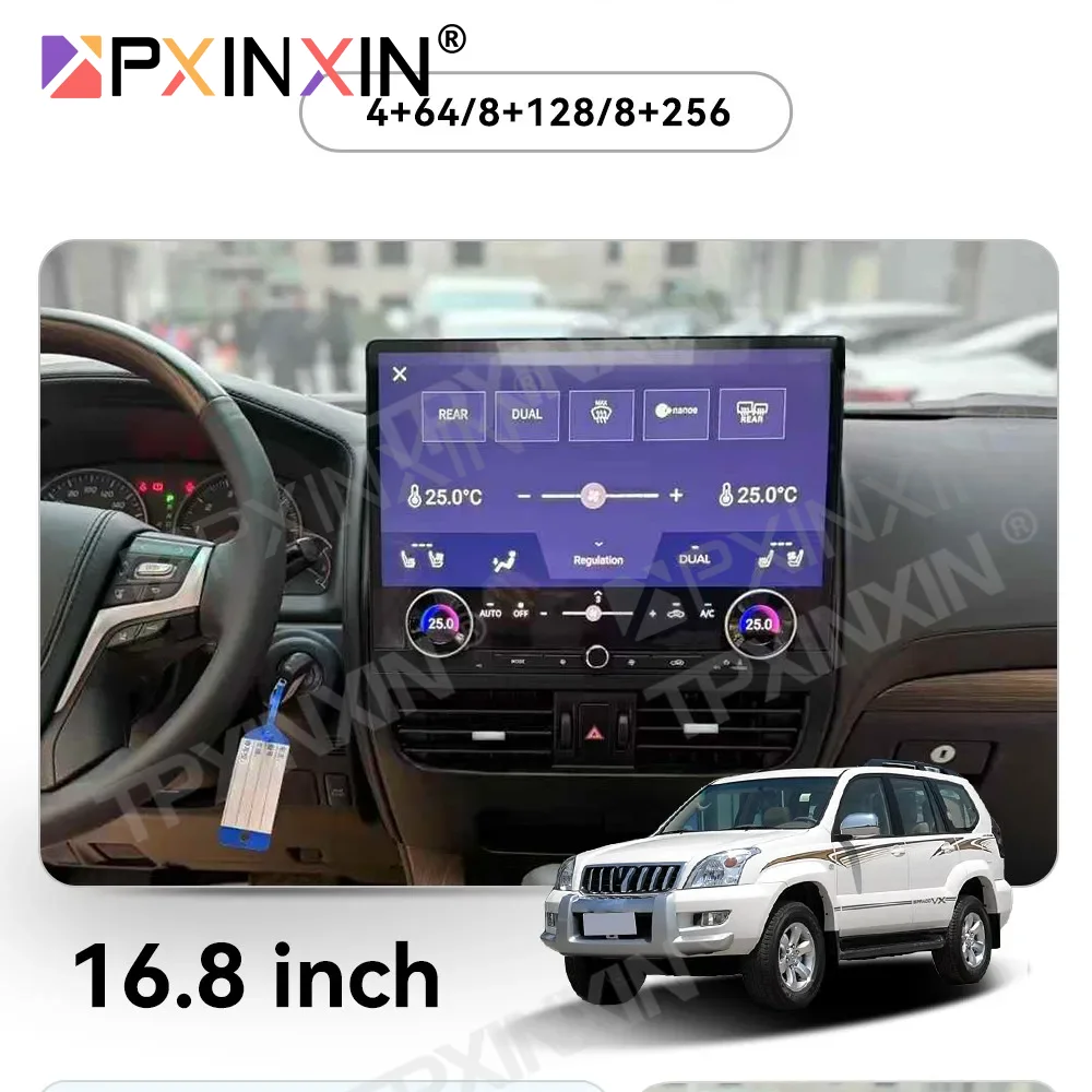 16.8" Android Auto Car Radio For Toyota Land Cruiser Prado 120 LC120 2002-2009 GPS Navigation CarPlay Stereo Multimedia Player
16.8" Android Auto Car Radio For Toyota Land Cruiser Prado 120 LC120 2002-2009 GPS Navigation CarPlay Stereo Multimedia Player