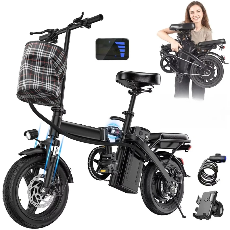 Lightweight folding bicycle with front rack
Lightweight folding bicycle with front rack