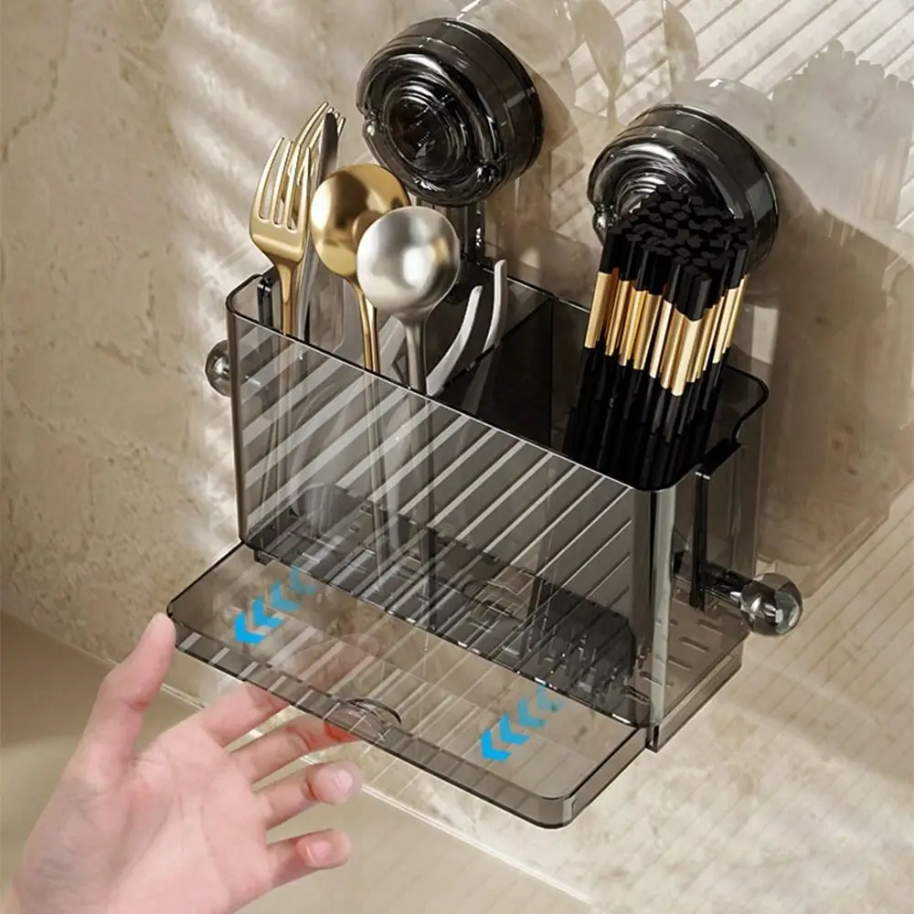 Plastic Suction Cup Chopstick Holder Large Capacity Wall Mounted Chopstick Cage Moisture-proof with Drain Tray Chopsticks Tube
Plastic Suction Cup Chopstick Holder Large Capacity Wall Mounted Chopstick Cage Moisture-proof with Drain Tray Chopsticks Tube