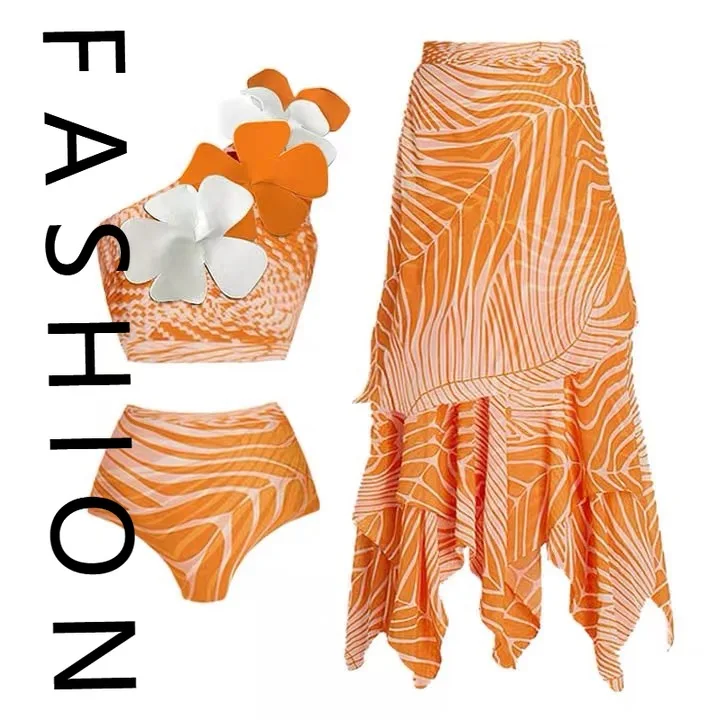 2025 new one-shoulder flower bikini one-piece swimsuit women's wrap skirt set beach skirt gathers conservative belly cover
2025 new one-shoulder flower bikini one-piece swimsuit women's wrap skirt set beach skirt gathers conservative belly cover