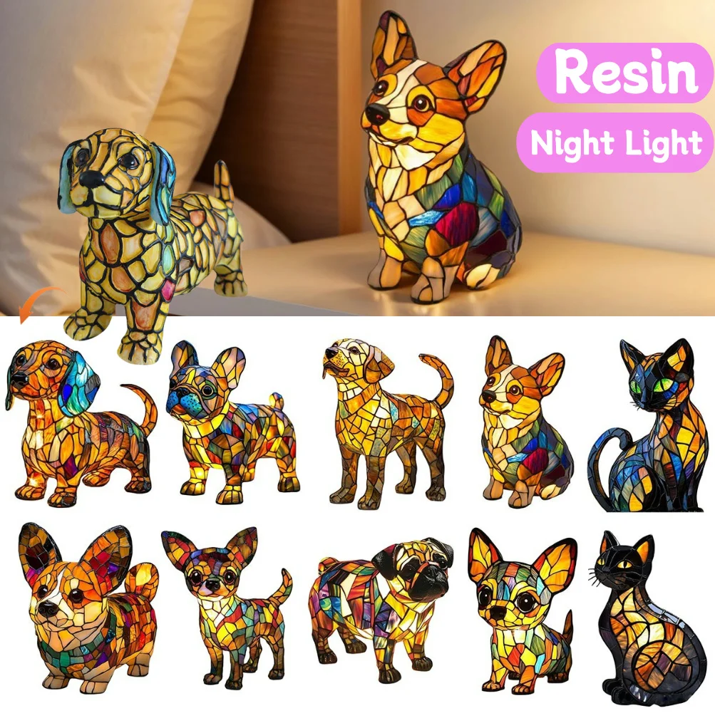 3D Cat Dog Series Desk Lamp Decorative Night Stand Light Vintage Colorful Animal Night Light Resin Handmade Art Table Lamps
3D Cat Dog Series Desk Lamp Decorative Night Stand Light Vintage Colorful Animal Night Light Resin Handmade Art Table Lamps