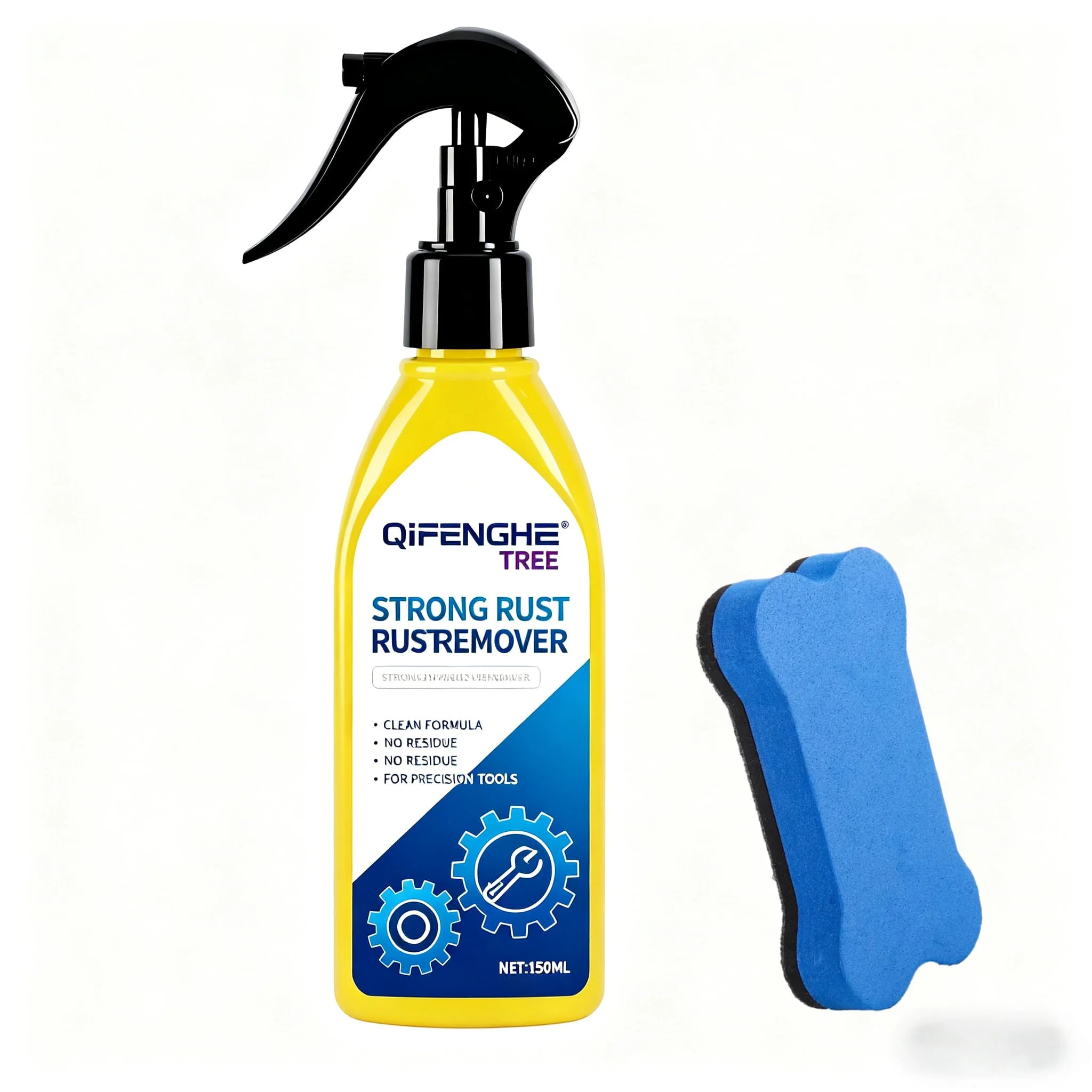 QiFENGHE® 150ML Powerful Rust Remover Spray Restore Brightness Effect Safe Metal Rust Cleaner for Car Chrome Iron Gate Surfaces
QiFENGHE® 150ML Powerful Rust Remover Spray Restore Brightness Effect Safe Metal Rust Cleaner for Car Chrome Iron Gate Surfaces