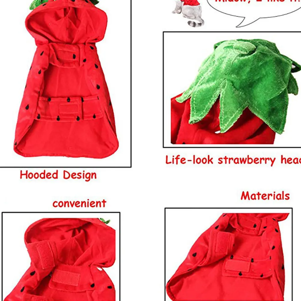 Pet Strawberry Dog Cat Hoody Fleece Coat Red Adjustable Neck Waist Soft Fabric Short Sleeved Hoodie Comfortable Year Round
Pet Strawberry Dog Cat Hoody Fleece Coat Red Adjustable Neck Waist Soft Fabric Short Sleeved Hoodie Comfortable Year Round