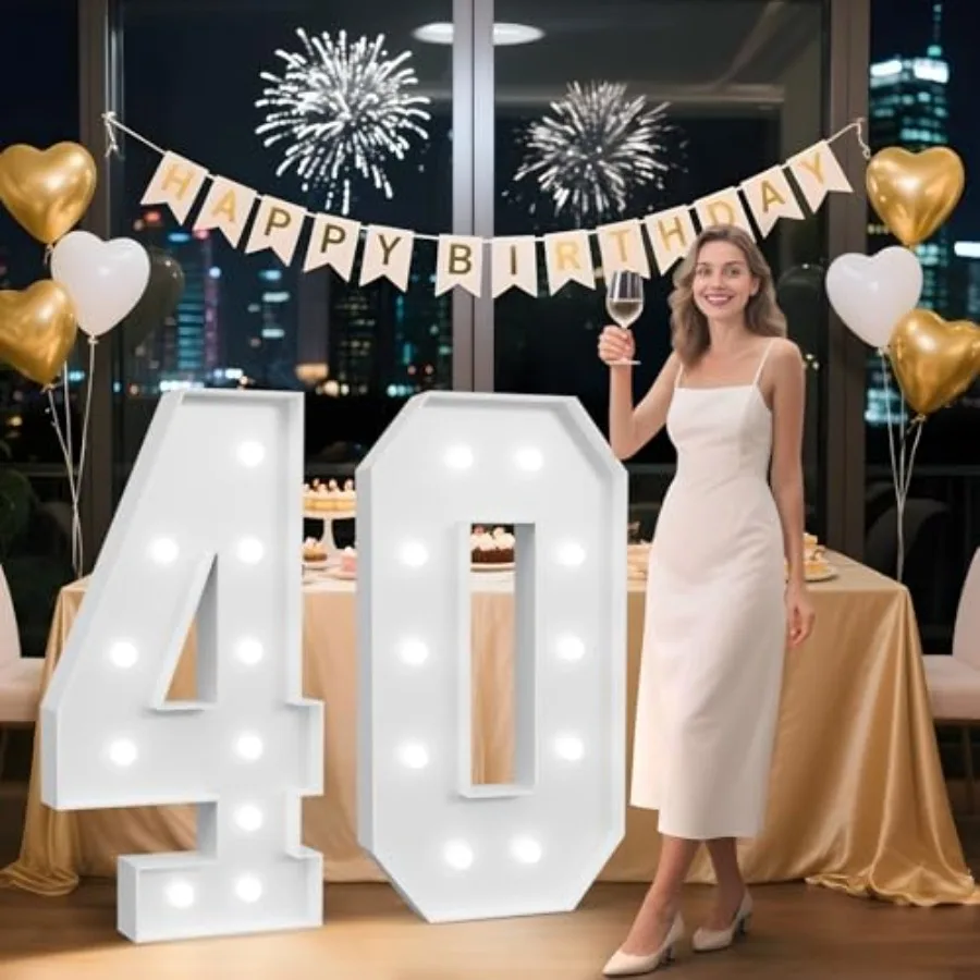 Feet Marquee s Light up s for Party 40th Birthday Decorations for Women Men Big 40 Sign with Light for Anniversary Birthday Bac
Feet Marquee s Light up s for Party 40th Birthday Decorations for Women Men Big 40 Sign with Light for Anniversary Birthday Bac