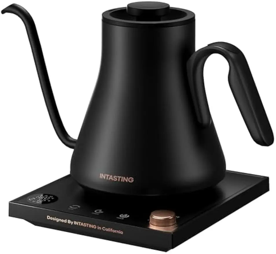 Gooseneck Electric Kettle with Precise Temperature Control, 0.9L Stainless Steel for Coffee & Tea
Gooseneck Electric Kettle with Precise Temperature Control, 0.9L Stainless Steel for Coffee & Tea
