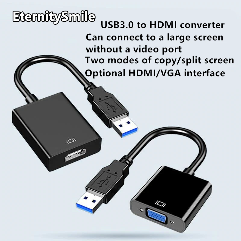 High quality 1080P USB 3.0 to HDMI Male To Female Converter Adapter Cable High Speed 5 Gbps For Laptop USB To VGA
High quality 1080P USB 3.0 to HDMI Male To Female Converter Adapter Cable High Speed 5 Gbps For Laptop USB To VGA