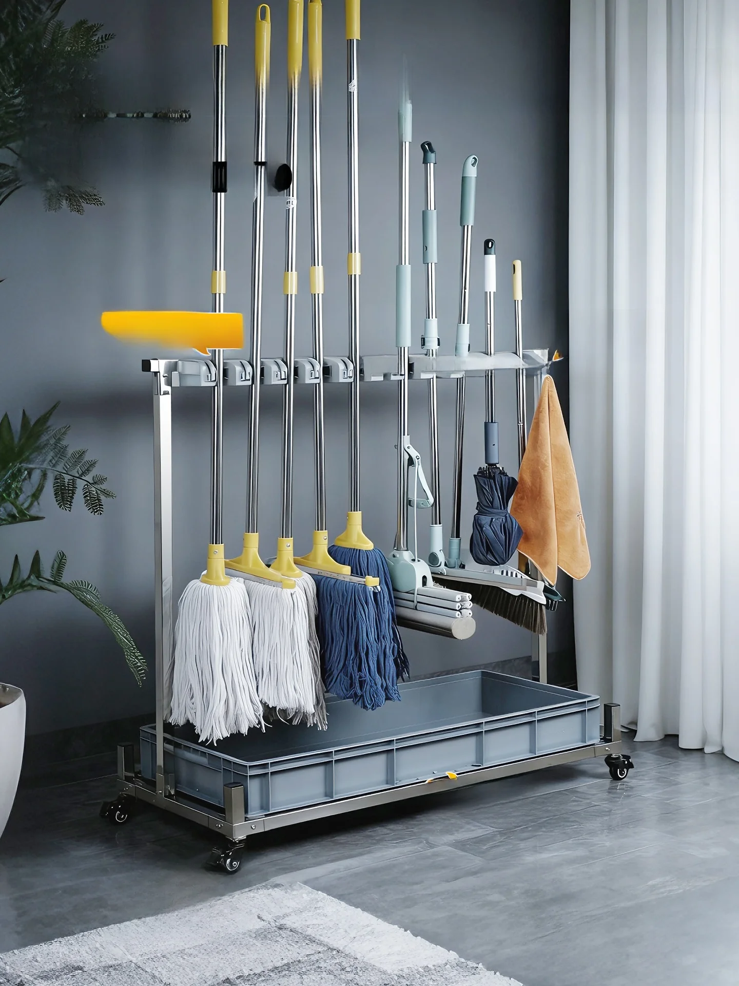 Stainl Steel Broom Holder Floor Standing Classroom Batoom Cleaning Tool Storage Ra Mobile Squeegee Braet Organizer
Stainl Steel Broom Holder Floor Standing Classroom Batoom Cleaning Tool Storage Ra Mobile Squeegee Braet Organizer