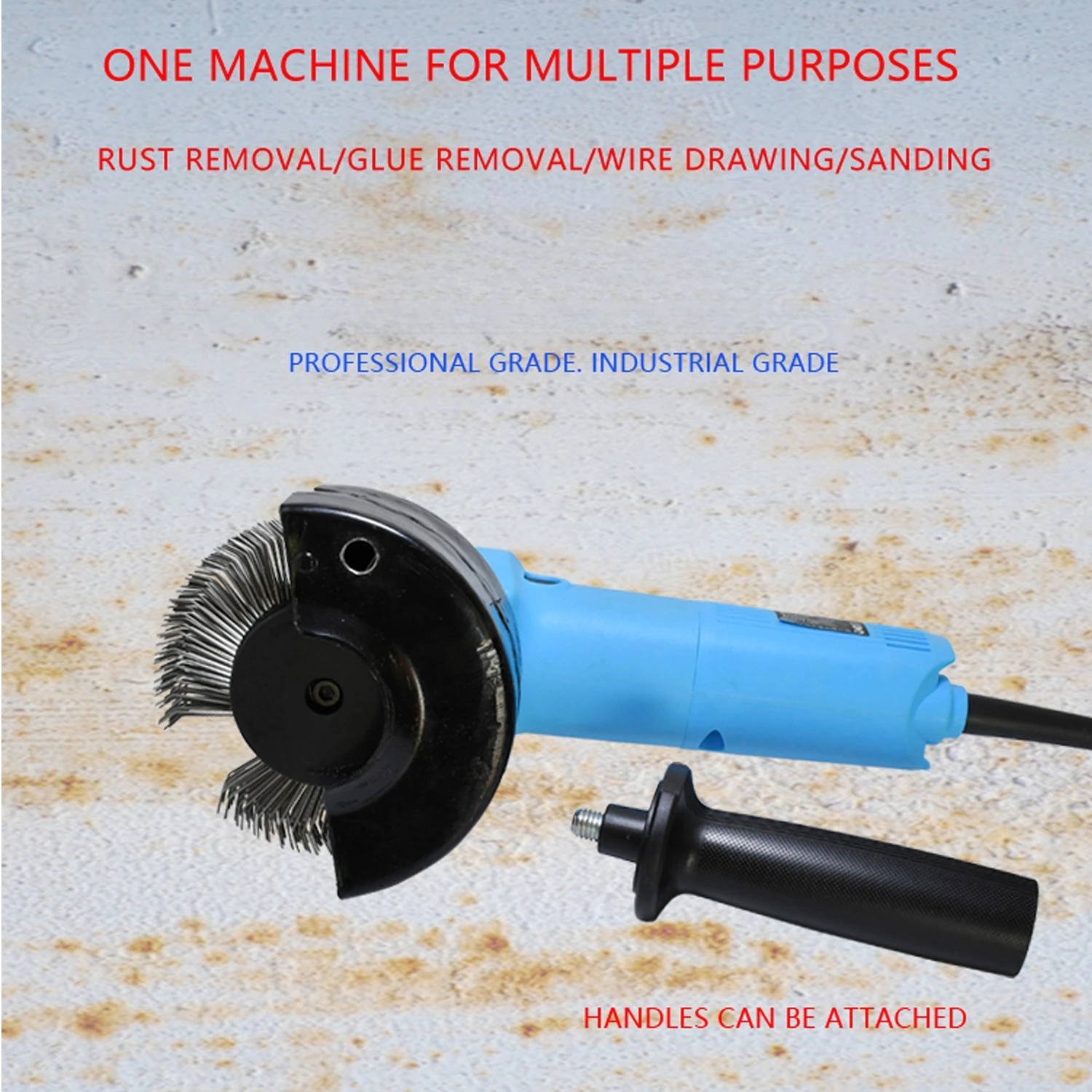 Electric rust removal machine Wire brush pipe rust removal electric glue removal automobile paint finishing machine
Electric rust removal machine Wire brush pipe rust removal electric glue removal automobile paint finishing machine