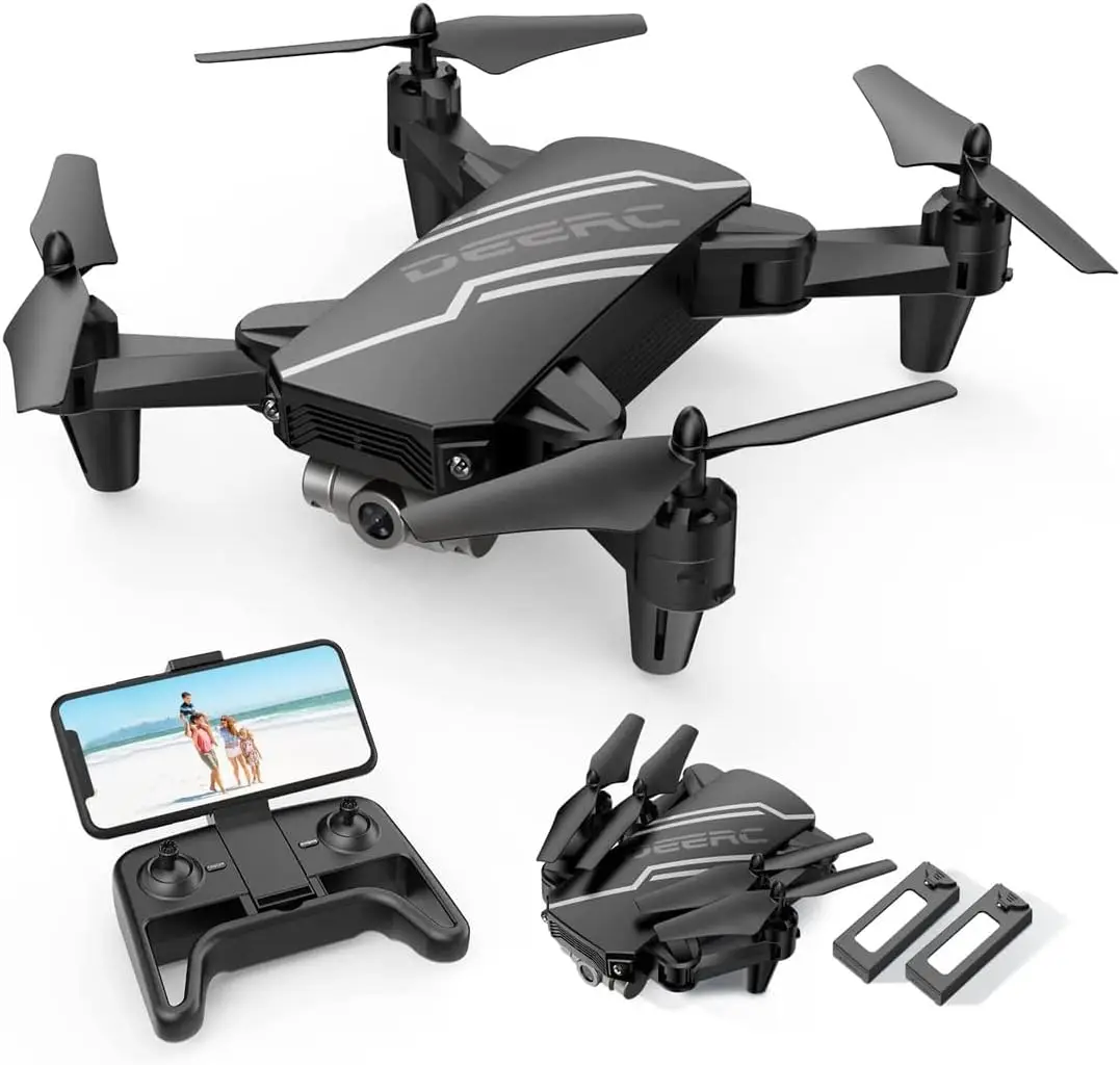 DEERC D20 Kids Drone: Foldable, HD Camera, FPV, Gesture Ctrl, Altitude Hold, 3D, Headless,C0.
DEERC D20 Kids Drone: Foldable, HD Camera, FPV, Gesture Ctrl, Altitude Hold, 3D, Headless,C0.