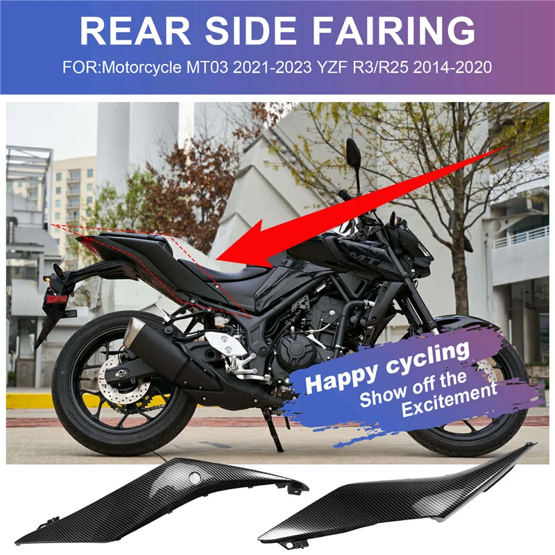 Motorcycle Rear Side Fairing For MT03 2021-2023 YZF R3 R25 2014-2020 New High Quality Motorcycle Accessories-AD39
Motorcycle Rear Side Fairing For MT03 2021-2023 YZF R3 R25 2014-2020 New High Quality Motorcycle Accessories-AD39