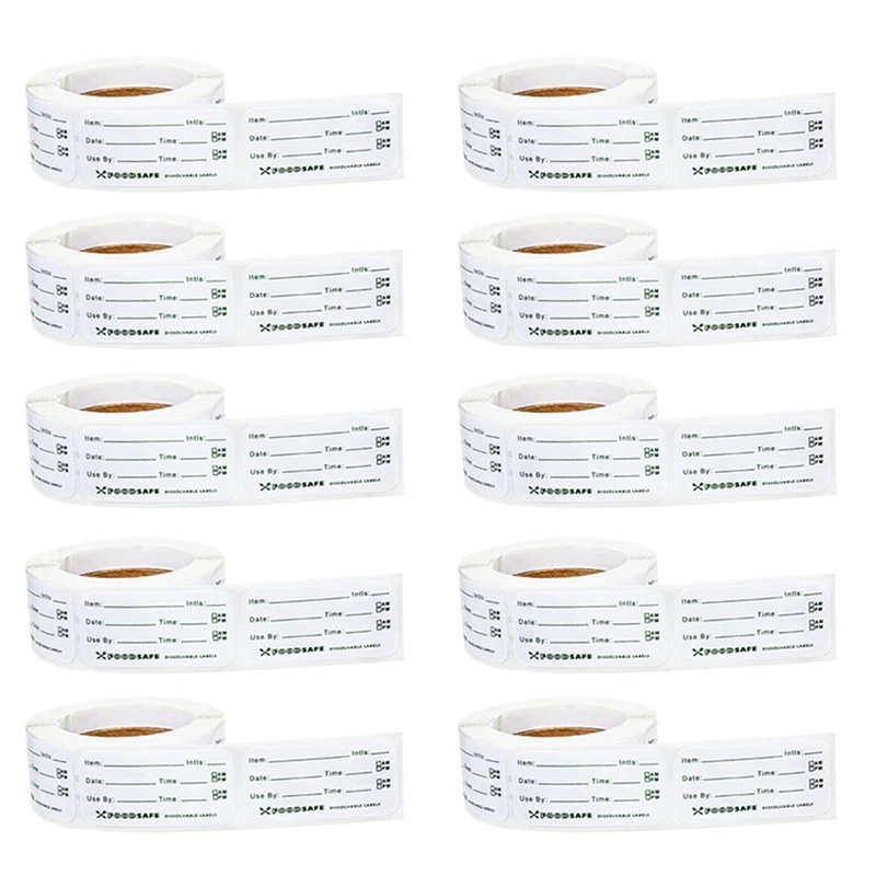 10 Roll Food Labels Cooler Food Storage Freezer Stickers 1 X 2In Self-Adhesive Removable Freezer For Reusable Containers
10 Roll Food Labels Cooler Food Storage Freezer Stickers 1 X 2In Self-Adhesive Removable Freezer For Reusable Containers