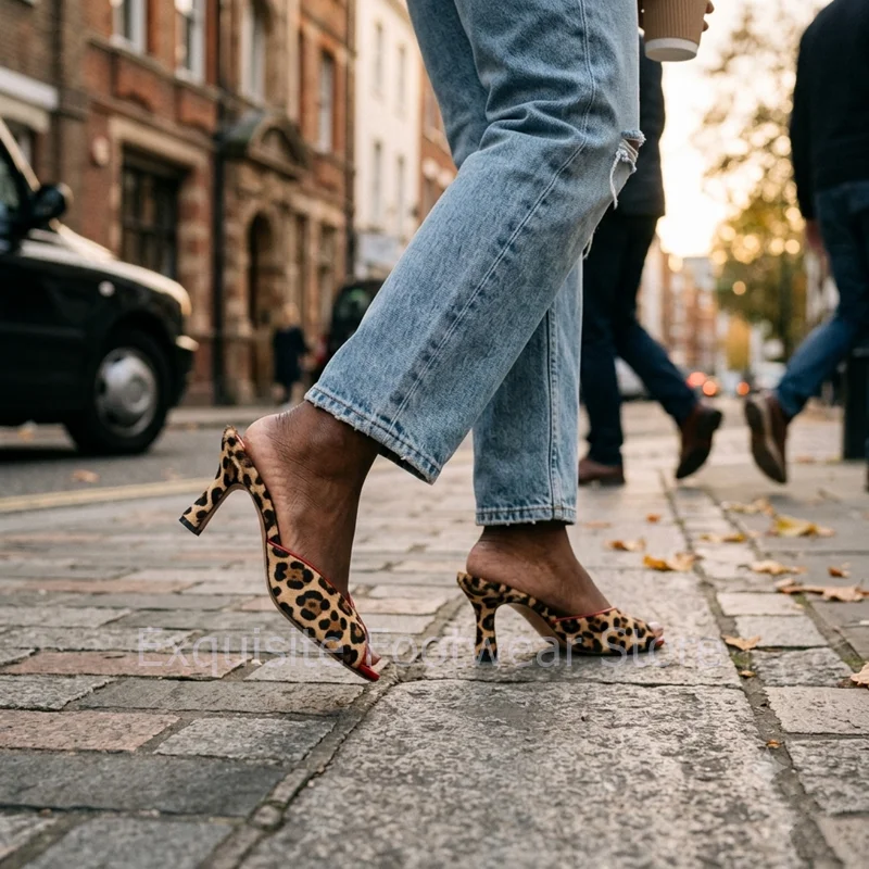 Leopard Print Women Mules Sexy Open Toe Red Piping Stiletto High Heels Faux Fur Animal Printed Summer Sandals Slides Pumps Shoes
Leopard Print Women Mules Sexy Open Toe Red Piping Stiletto High Heels Faux Fur Animal Printed Summer Sandals Slides Pumps Shoes