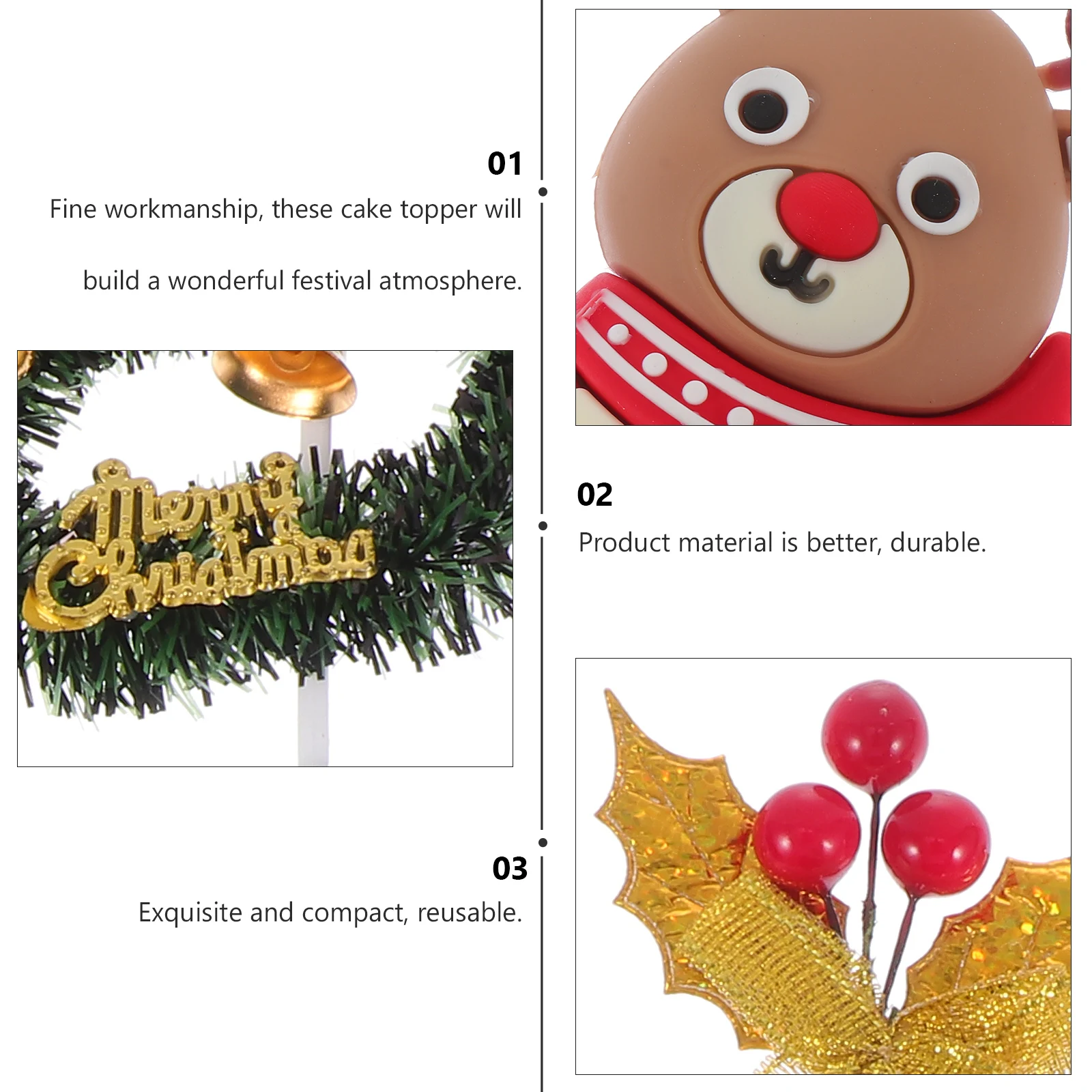 8 Pcs Christmas Decoration Party Baking Accessory Baking Accessories Cake Topper Plastic Safe Festival Dessert nament
8 Pcs Christmas Decoration Party Baking Accessory Baking Accessories Cake Topper Plastic Safe Festival Dessert nament