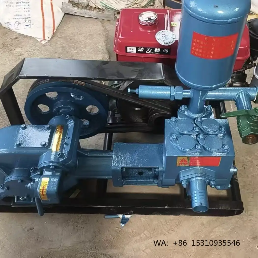 Factory Price BW160 Single Cylinder Piston Mud Pump with Diesel Motor for Small Borehole Drilling Projects
Factory Price BW160 Single Cylinder Piston Mud Pump with Diesel Motor for Small Borehole Drilling Projects
