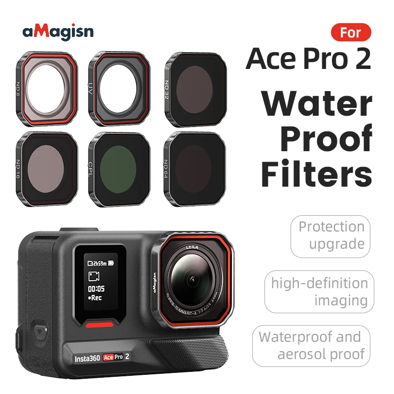 Фильтр для объектива Insta360 ACE Pro 2, стекло MCUV CPL ND8 + ND16 + ND32 + ND64, наборы макрофильтров для поляризационных линз, камера
Фильтр для объектива Insta360 ACE Pro 2, стекло MCUV CPL ND8 + ND16 + ND32 + ND64, наборы макрофильтров для поляризационных линз, камера