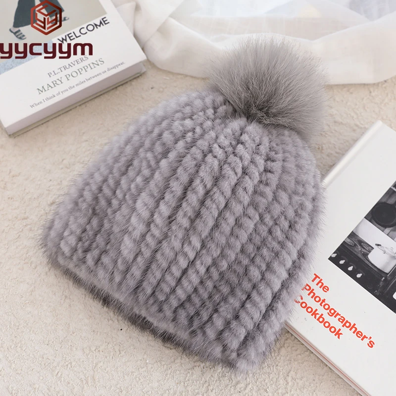 Real Mink Fur Hat For Women New Brand Thicken Female Fur Caps Ladies Winter Knitted Mink Fur Beanies With Fox Fur Pompoms Hat
Real Mink Fur Hat For Women New Brand Thicken Female Fur Caps Ladies Winter Knitted Mink Fur Beanies With Fox Fur Pompoms Hat