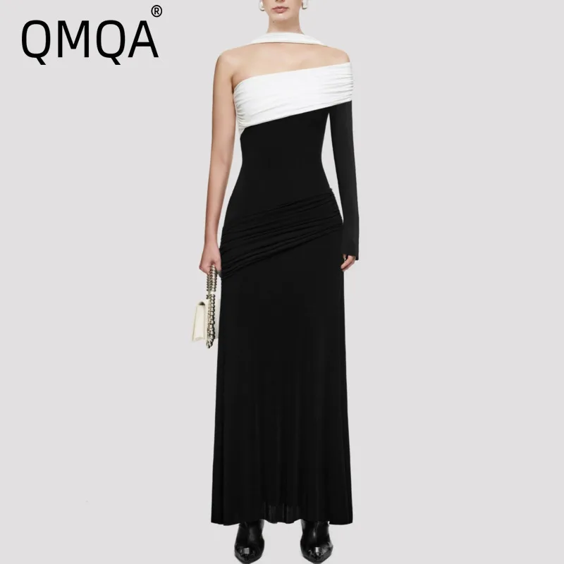 QMQA Fashion Women's Elegant Dress Skew Collar Single Long Sleeve Pleated Asymmetrical Halter Evening Dresses 2025 Spring QM211
QMQA Fashion Women's Elegant Dress Skew Collar Single Long Sleeve Pleated Asymmetrical Halter Evening Dresses 2025 Spring QM211