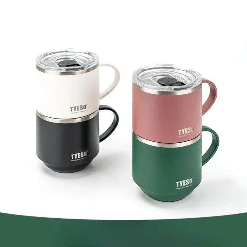 Tyeso Stainless Steel Coffee Mug Durable Desktop Office Mug with Handle and Clear Lid Ideal for Hot Beverages and Everyday Use
Tyeso Stainless Steel Coffee Mug Durable Desktop Office Mug with Handle and Clear Lid Ideal for Hot Beverages and Everyday Use