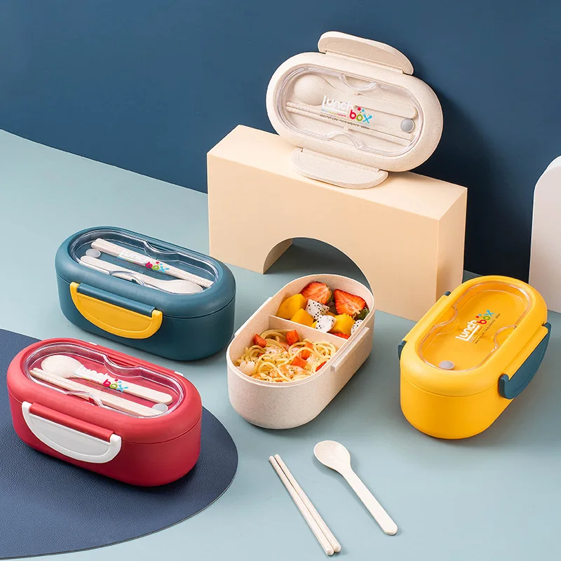 Japanese Wheat Straw Lunch Box Portable Food Storage Container with Spoon Chopsticks Microwave Children School Office Bento
Japanese Wheat Straw Lunch Box Portable Food Storage Container with Spoon Chopsticks Microwave Children School Office Bento
