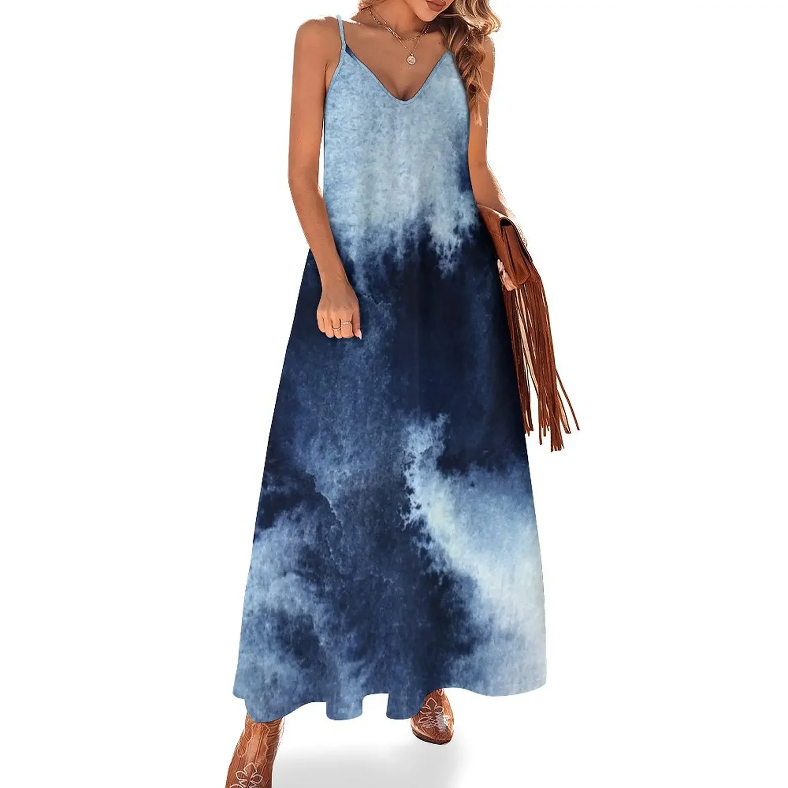 Indigo Nebula, Blue Abstract Painting Sleeveless Dress party dresses women birthday dress
Indigo Nebula, Blue Abstract Painting Sleeveless Dress party dresses women birthday dress