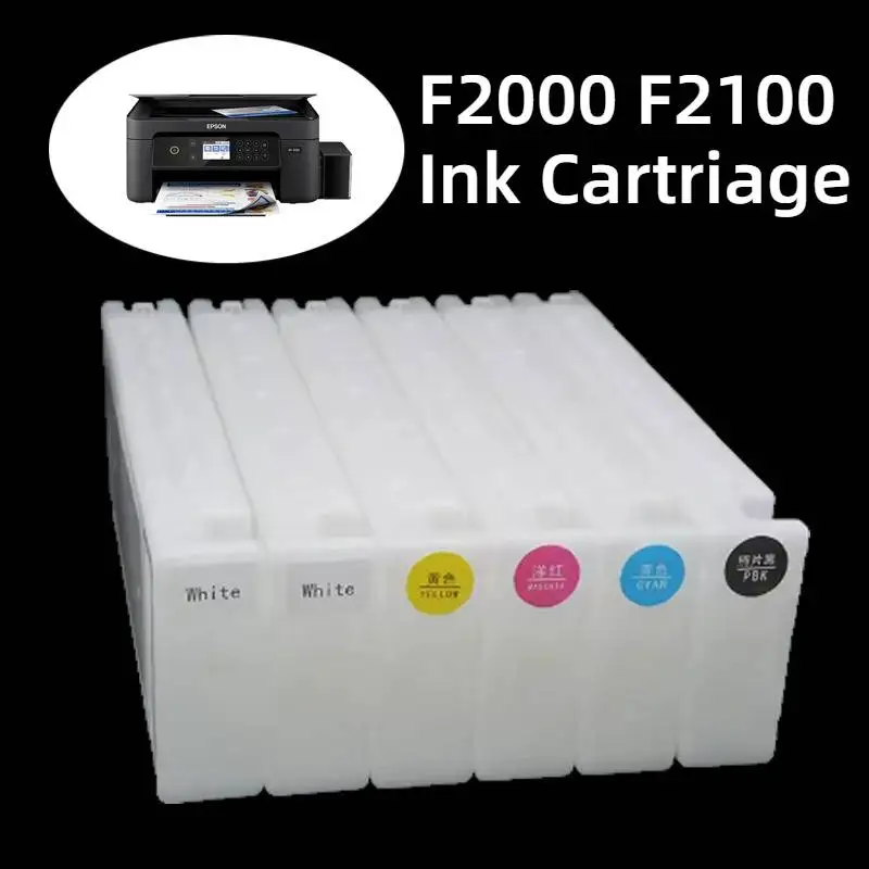 Printer F2000 F2100 Refillable Ink Cartridge With Chip for Epson Empty Ink Cartridges With Chip T7251 T7252 T7253 T7254 T725A
Printer F2000 F2100 Refillable Ink Cartridge With Chip for Epson Empty Ink Cartridges With Chip T7251 T7252 T7253 T7254 T725A