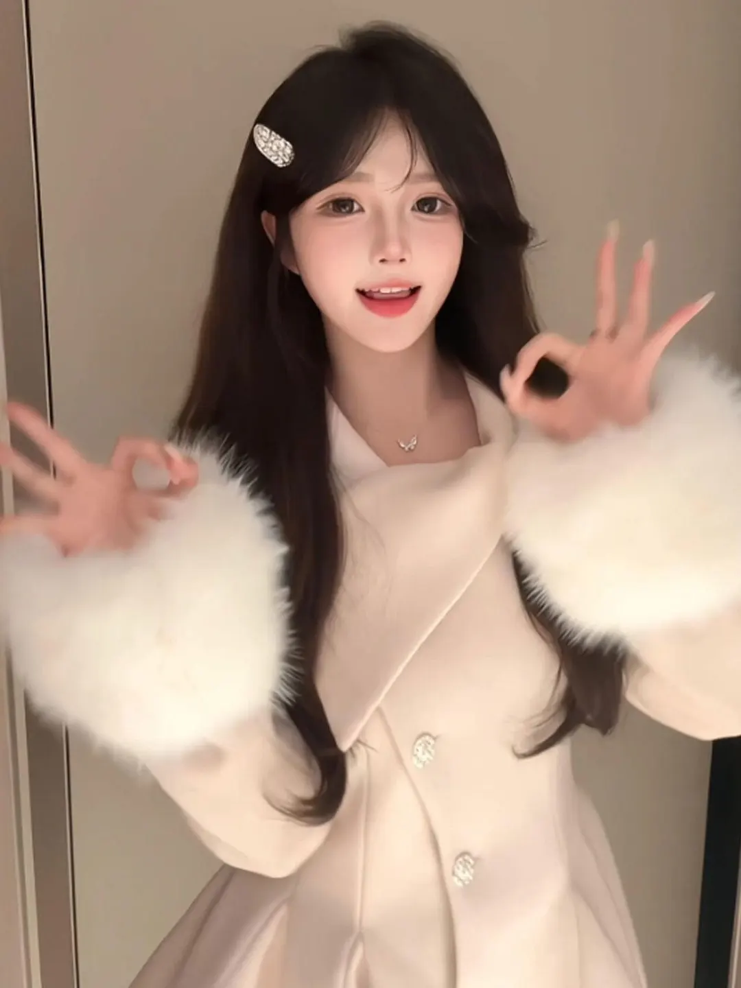 Ele Woolen Coat Slim Fit Korean Sle Commute Long Sve round Hemline Button Detail Women's Faion Winter Outerwear
Ele Woolen Coat Slim Fit Korean Sle Commute Long Sve round Hemline Button Detail Women's Faion Winter Outerwear