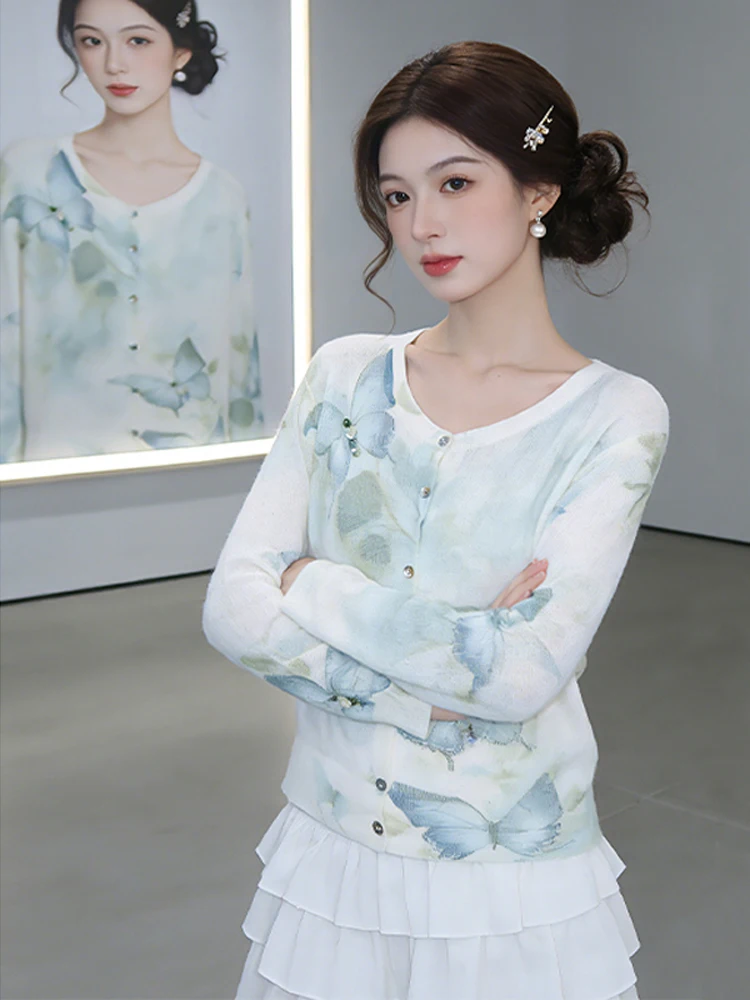 Весна 2026: Модный женский вязаный кардиган с принтом, свободный крой, длинный рукав, повседневный стиль, зеленый цвет
Весна 2026: Модный женский вязаный кардиган с принтом, свободный крой, длинный рукав, повседневный стиль, зеленый цвет