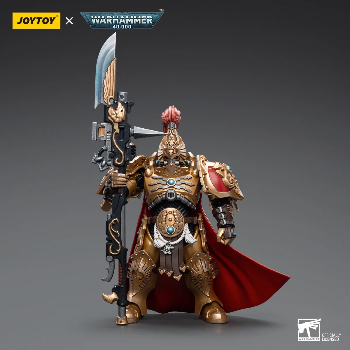 JOYTOY Adeptus Custodes Shield Captain с копьем Guardian, масштаб 1:18, экшн-фигурка, коллекционная модель, подарок
JOYTOY Adeptus Custodes Shield Captain с копьем Guardian, масштаб 1:18, экшн-фигурка, коллекционная модель, подарок