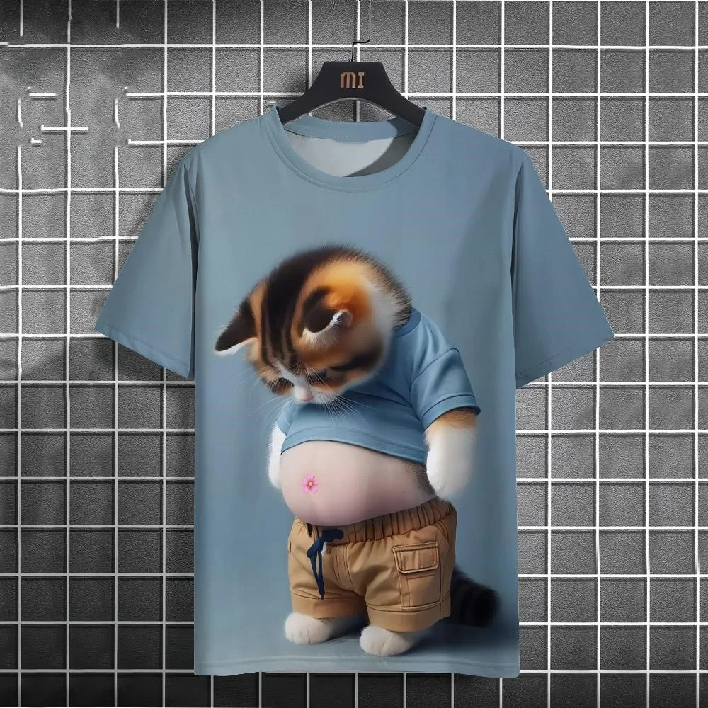 3D Printed Cute Cat Pattern Men's T-shirt Funny Animal Graphic Trendy Short Sleeve Summer Daily Casual Loose Round Neck Clothing
3D Printed Cute Cat Pattern Men's T-shirt Funny Animal Graphic Trendy Short Sleeve Summer Daily Casual Loose Round Neck Clothing