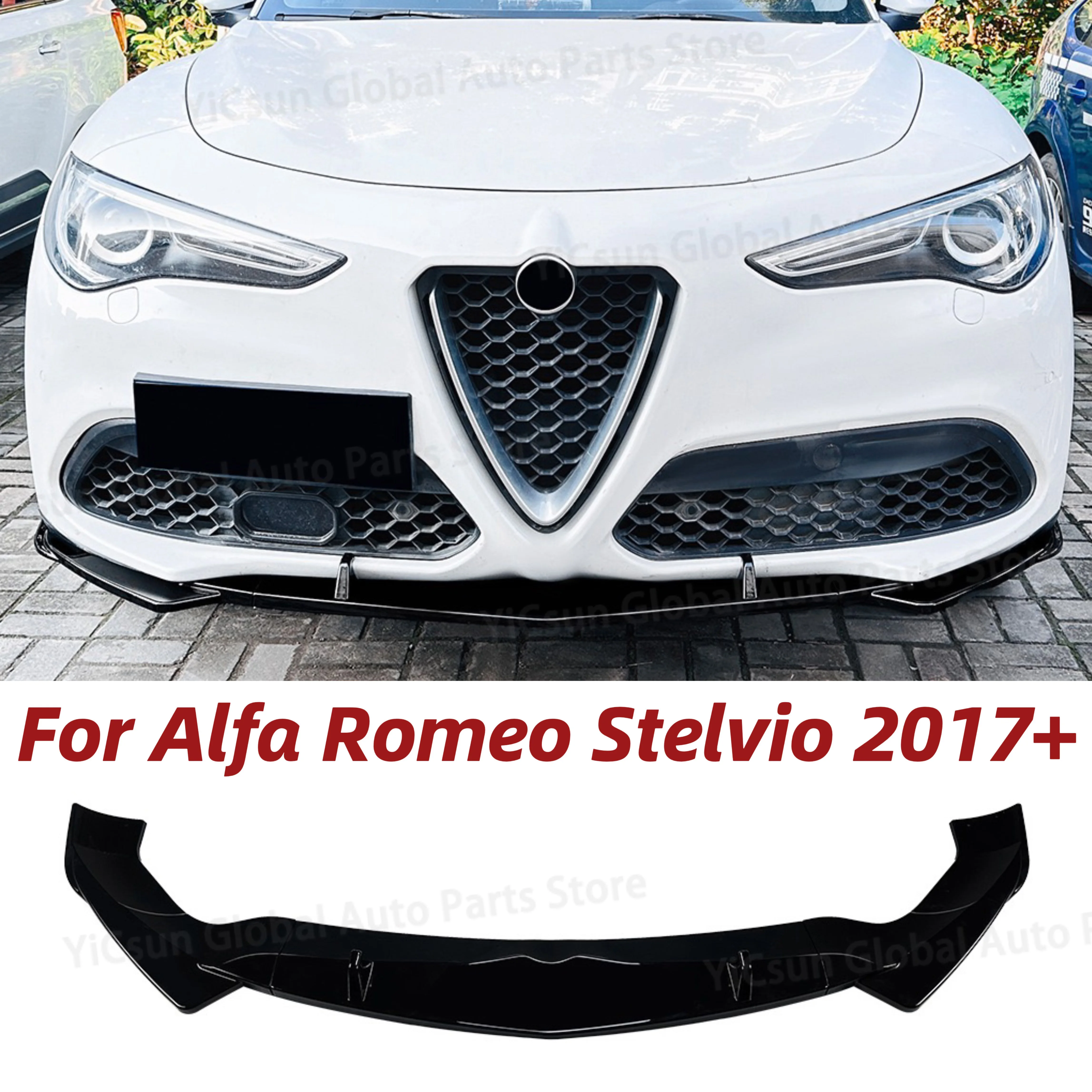 Для Alfa Romeo Stelvio 2017 + автомобильный передний бампер, спойлер для губ, карбоновый вид/глянцевый черный нижний сплиттер, комплект защиты кузова
Для Alfa Romeo Stelvio 2017 + автомобильный передний бампер, спойлер для губ, карбоновый вид/глянцевый черный нижний сплиттер, комплект защиты кузова