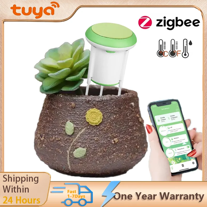 Tuya Smart Zigbee тестер почвы измерители влажности почвы термогигрометр садовая автоматизация детектор орошения датчик влажности почвы
Tuya Smart Zigbee тестер почвы измерители влажности почвы термогигрометр садовая автоматизация детектор орошения датчик влажности почвы