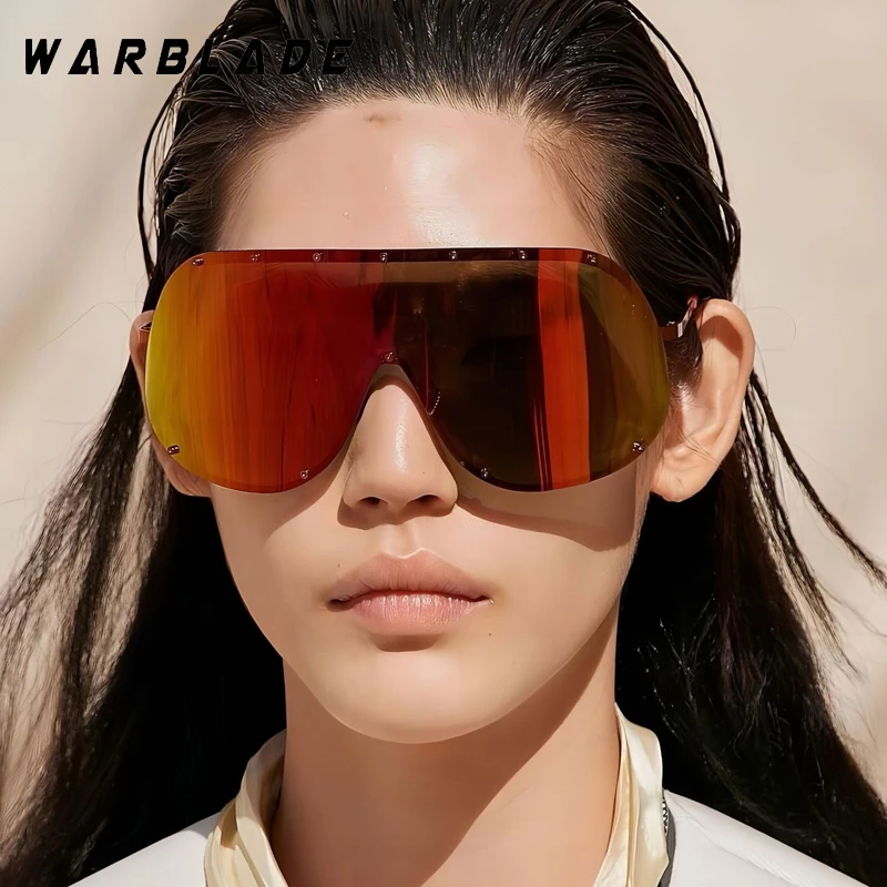 Y2k Oversized Metal Sunglasses For Women 2025 Trends Luxury Brand Design Rimless Integrated Windproof Unisex Sun Glasses UV400 
Y2k Oversized Metal Sunglasses For Women 2025 Trends Luxury Brand Design Rimless Integrated Windproof Unisex Sun Glasses UV400