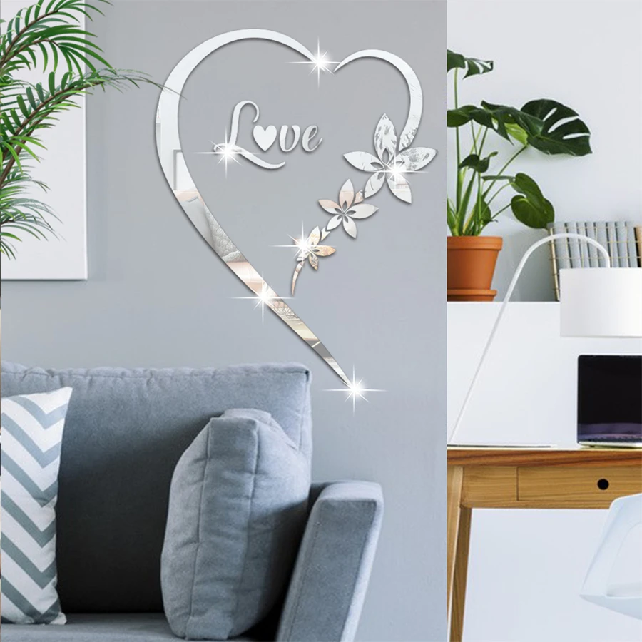 DIY Heart-Shaped Mirror Acrylic Wall Stickers - Valentine's Day Wedding Room Decor, Self-Adhesive Home Decoration Art
DIY Heart-Shaped Mirror Acrylic Wall Stickers - Valentine's Day Wedding Room Decor, Self-Adhesive Home Decoration Art