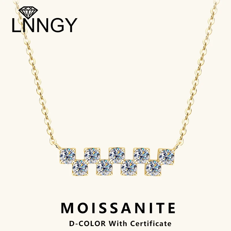 Lnngy 925 Sterling Silver Offset Design Pendant Necklaces Certified Round Cut 9 Stones Moissanite Necklace 2025 Trend Jewelry
Lnngy 925 Sterling Silver Offset Design Pendant Necklaces Certified Round Cut 9 Stones Moissanite Necklace 2025 Trend Jewelry