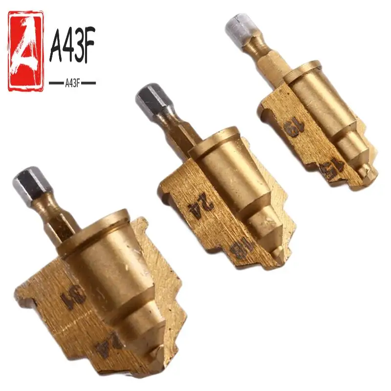 A43F-3Pcs 3 Blades PPR Lifting Stepped Drill Bit Hexagon Shank Water Pipe Connection Tool 20/25/32Mm Chamfering Cutter
A43F-3Pcs 3 Blades PPR Lifting Stepped Drill Bit Hexagon Shank Water Pipe Connection Tool 20/25/32Mm Chamfering Cutter