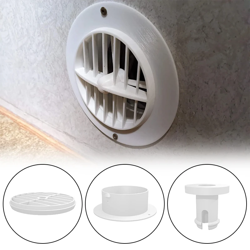 RV Rotating Ventilation Vents Interior Grille Ventilation Wall Vent Covers Circular Plastic Adjustable Airflow Vent Accessories
RV Rotating Ventilation Vents Interior Grille Ventilation Wall Vent Covers Circular Plastic Adjustable Airflow Vent Accessories