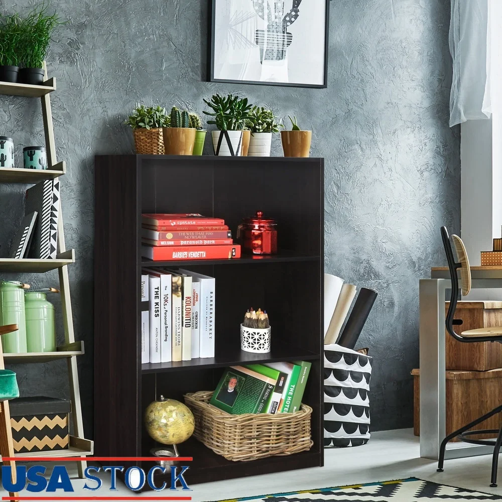 3 Tier Bookcase Storage Shelves Espresso Engineered Wood Easy Assembly Sturdy Design Functional Home Decor Living Room Kids Room
3 Tier Bookcase Storage Shelves Espresso Engineered Wood Easy Assembly Sturdy Design Functional Home Decor Living Room Kids Room