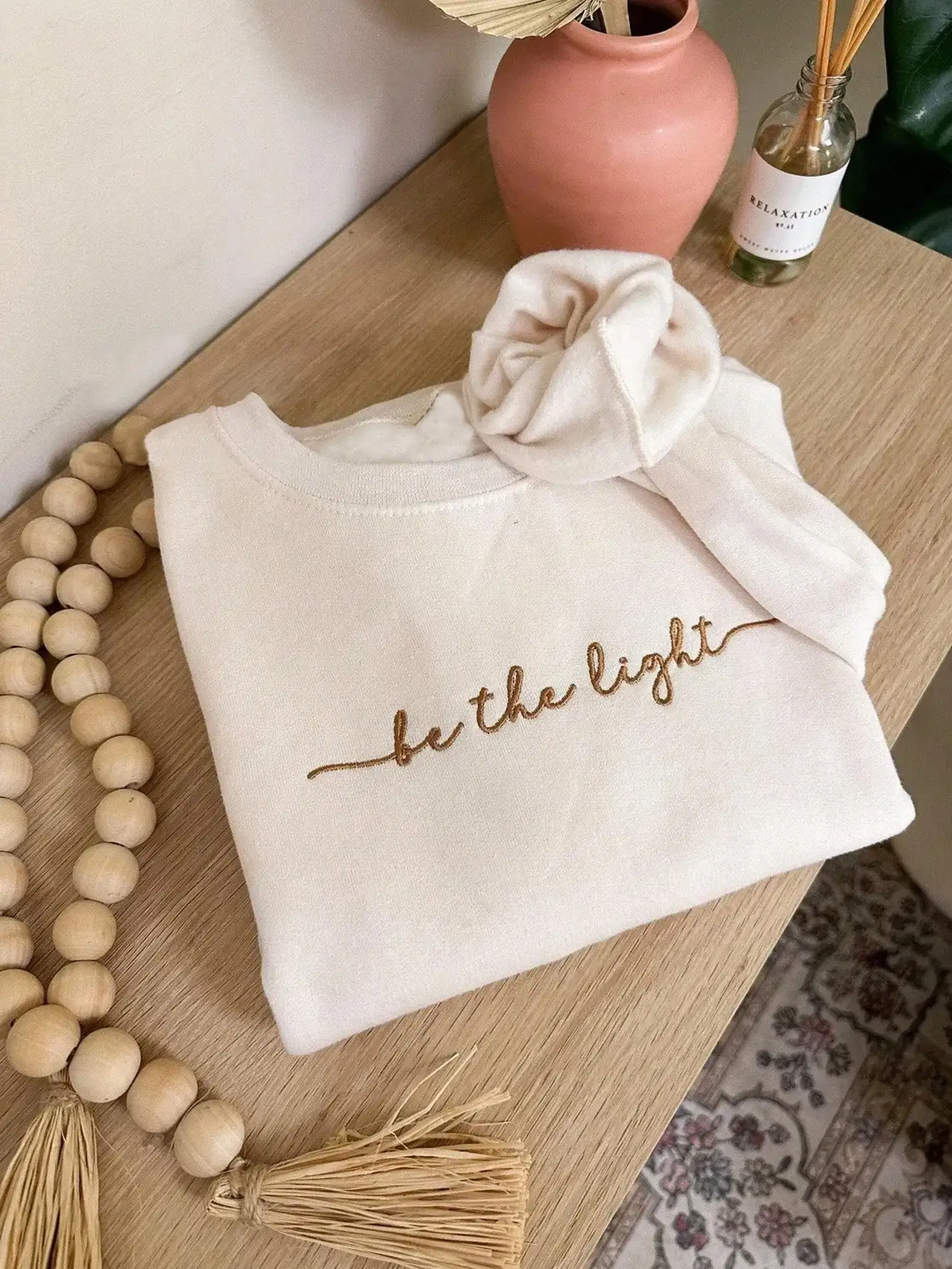 Be The Light Embroidered Sweatshirt for Women, Christian Crew Neck Long Sleeve Fleece Pullover, Fall Style
Be The Light Embroidered Sweatshirt for Women, Christian Crew Neck Long Sleeve Fleece Pullover, Fall Style