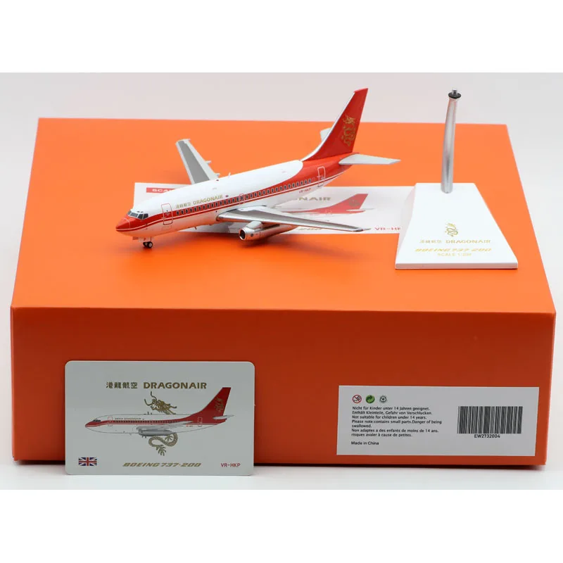 EW2732004 Alloy Collectible Plane Gift JC Wings 1:200 Dragonair Boeing B737-200 Diecast Aircraft Jet Model VR-HKP With Stand
EW2732004 Alloy Collectible Plane Gift JC Wings 1:200 Dragonair Boeing B737-200 Diecast Aircraft Jet Model VR-HKP With Stand