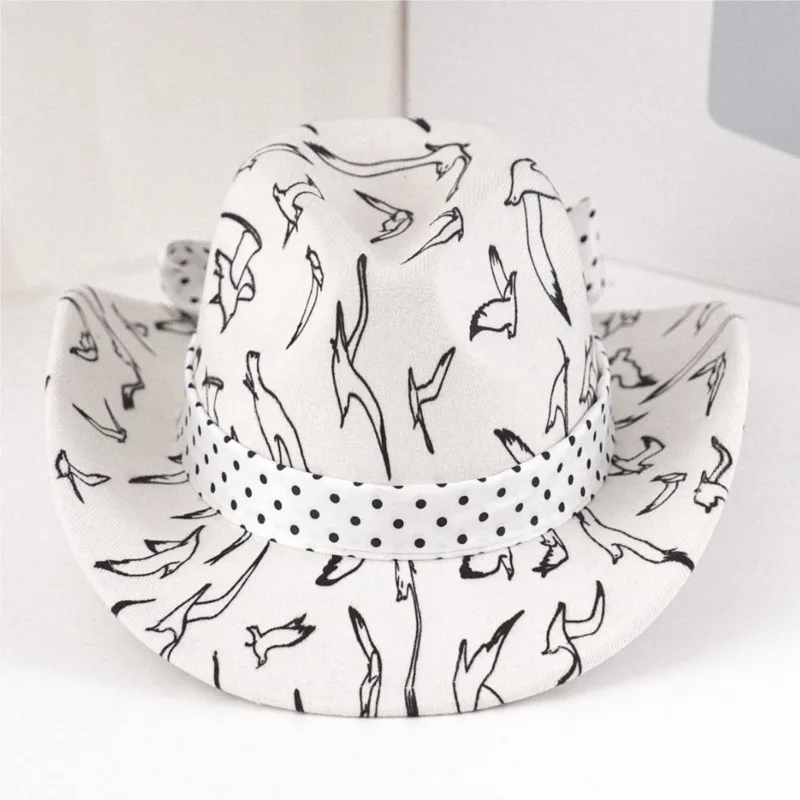 Printed wide-brimmed hat knot decorated sunshade top
Printed wide-brimmed hat knot decorated sunshade top
